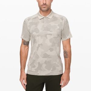 Men's Metal Vent Tech Polo - Tan "Camo" pattern